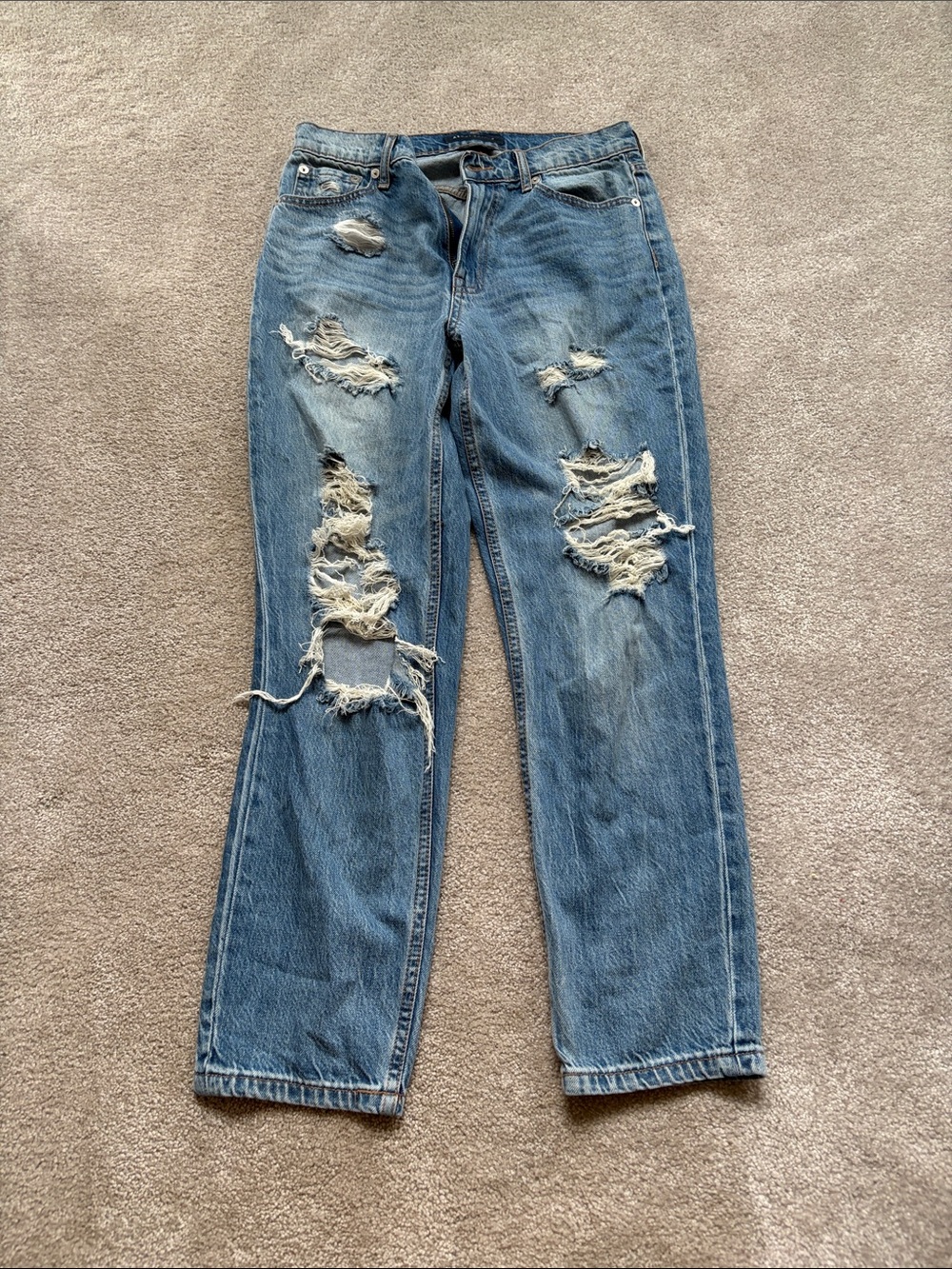Aeropostale Distressed Blue Boyfriend Jeans